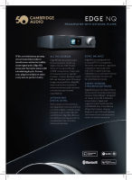 Cambridge Audio Edge NQ - Technical Specificationss - English